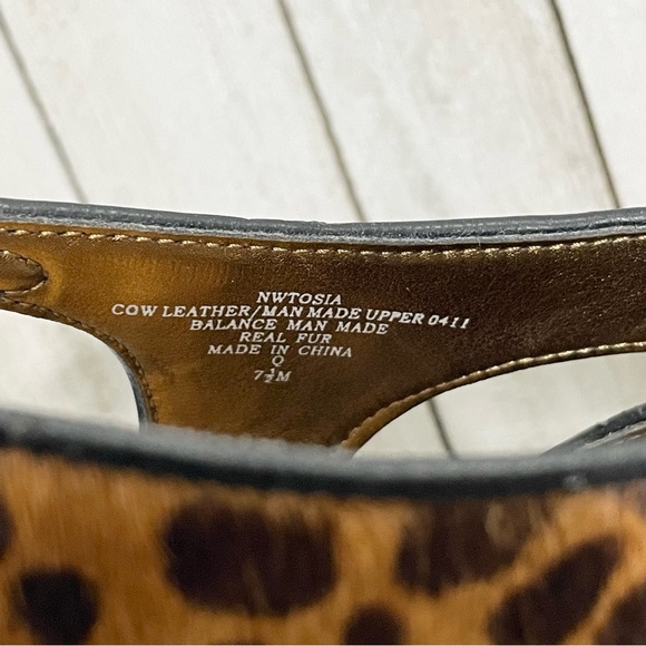 NINE WEST Cowhide Open Toe Sling Back Platform Stiletto Heel Pumps Sanda… - Picture 5 of 6